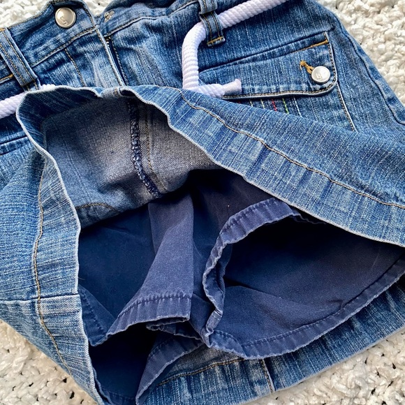 Gymboree Wish You Were Here Rope Belt Denim Skort 2006 Adjustable Waist EUC - Picture 5 of 9